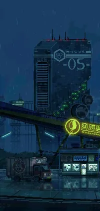 Cyberpunk Gas Station Live Wallpaper - free download