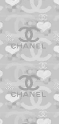 Gray and Gold Chanel Logo Heart Live Wallpaper - free download