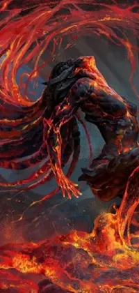 Landscape Art Fire Live Wallpaper