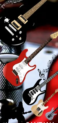 White Musical Instrument Guitar Live Wallpaper