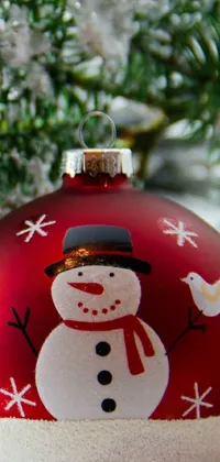 Christmas Snowman Christmas Tree Live Wallpaper