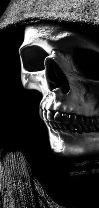 White Black Jaw Live Wallpaper