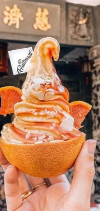 Orange Food Ice Cream Live Wallpaper