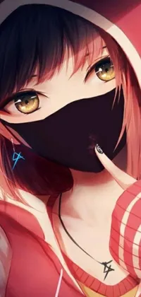 Download A dark anime girl with mysterious eyes Wallpaper