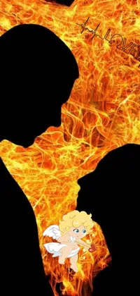 Orange Art Fire Live Wallpaper