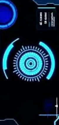 Neon Electric Blue Circle Live Wallpaper