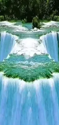 Water Waterfall Green Live Wallpaper