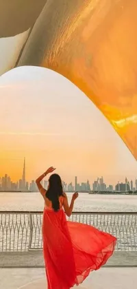 Water Orange Sky Live Wallpaper