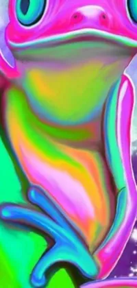 Frog Pink Purple Live Wallpaper