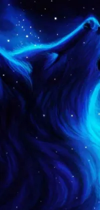 Night Sky Wolf Live Wallpaper