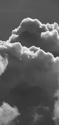 Cloud Sky Monochrome Live Wallpaper