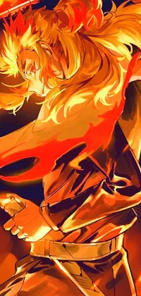 Orange Red Painting Live Wallpaper