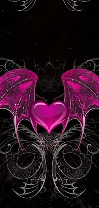 Pink Purple Text Live Wallpaper