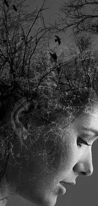 Abstract Monochrome Person Live Wallpaper