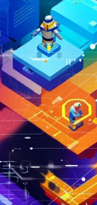 Blue Light Line Live Wallpaper