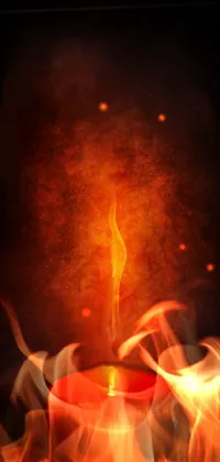 Orange Flame Fire Live Wallpaper