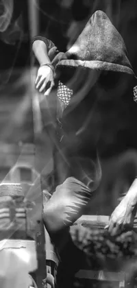 Hand Black Black-and-white Live Wallpaper
