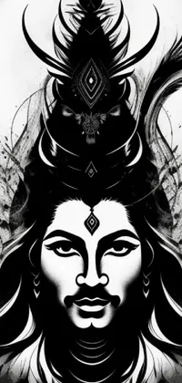 White Black Black-and-white Live Wallpaper