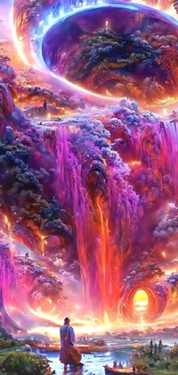 World Light Purple Live Wallpaper