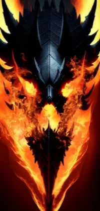 flaming dragon skull Live Wallpaper
