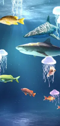 Where are many animals in the sea Live Wallpaper
