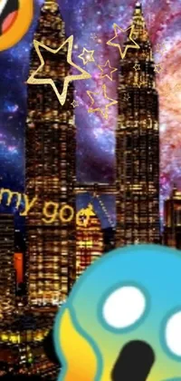 the double tower and one Galaxy Live Wallpaper