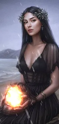 Flash Photography Sky Black Hair Live Wallpaper