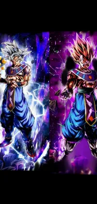 Purple Cartoon Art Live Wallpaper