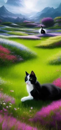 Plant Flower Cat Live Wallpaper