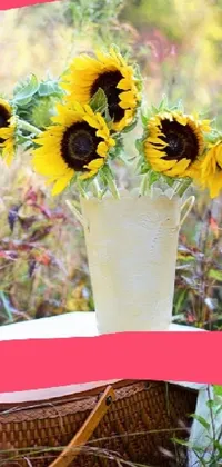 a realistic sunflower  Live Wallpaper