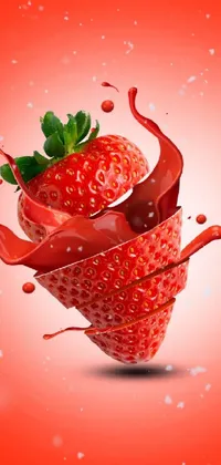 Food Liquid Strawberry Live Wallpaper