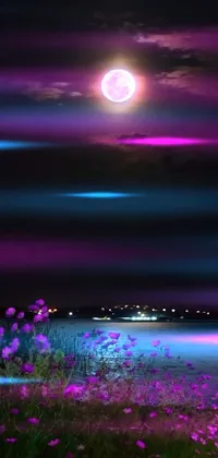 Sky Plant Purple Live Wallpaper