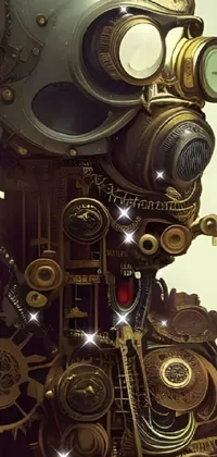 Retro future steampunk warrior Live Wallpaper