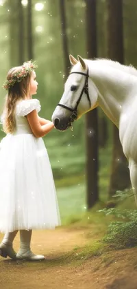 Horse People In Nature Dress Live Wallpaper