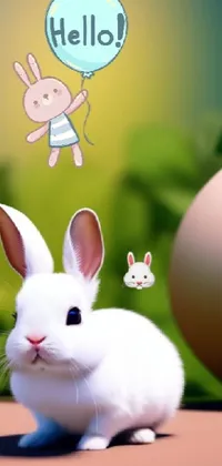 Vertebrate Rabbit White Live Wallpaper