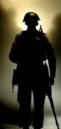 Helmet Ballistic Vest Military Person Live Wallpaper