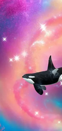 Orca in space Live Wallpaper