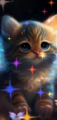 Cat Vertebrate Light Live Wallpaper - free download
