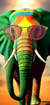Elephant Vertebrate Light Live Wallpaper
