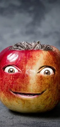 apple hair funny face Live Wallpaper