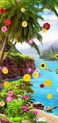 Flower Plant Water Live Wallpaper - free download