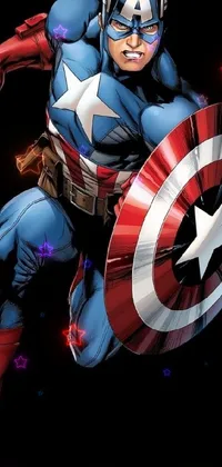 Shield Captain America Cartoon Live Wallpaper