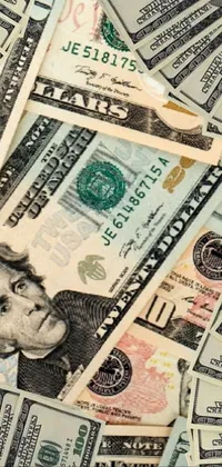 Green Banknote Money Handling Live Wallpaper