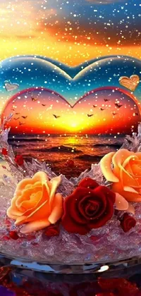 Flower Petal Orange Live Wallpaper