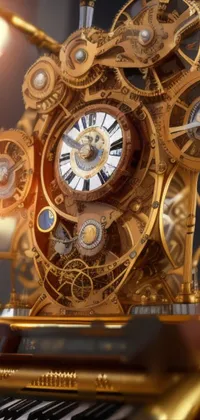 Light Clock Wood Live Wallpaper