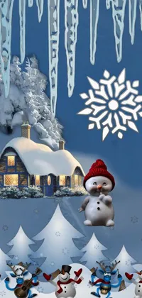 Snow Snowman World Live Wallpaper