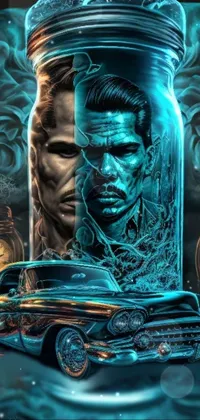 Vehicle Hood Blue Live Wallpaper