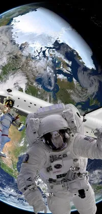 Space walk above Earth Live Wallpaper