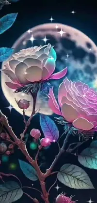 Flower Plant Light Live Wallpaper