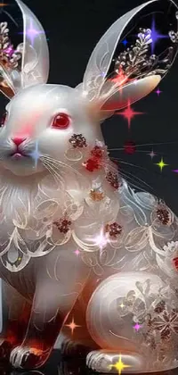 Rabbit White Light Live Wallpaper
